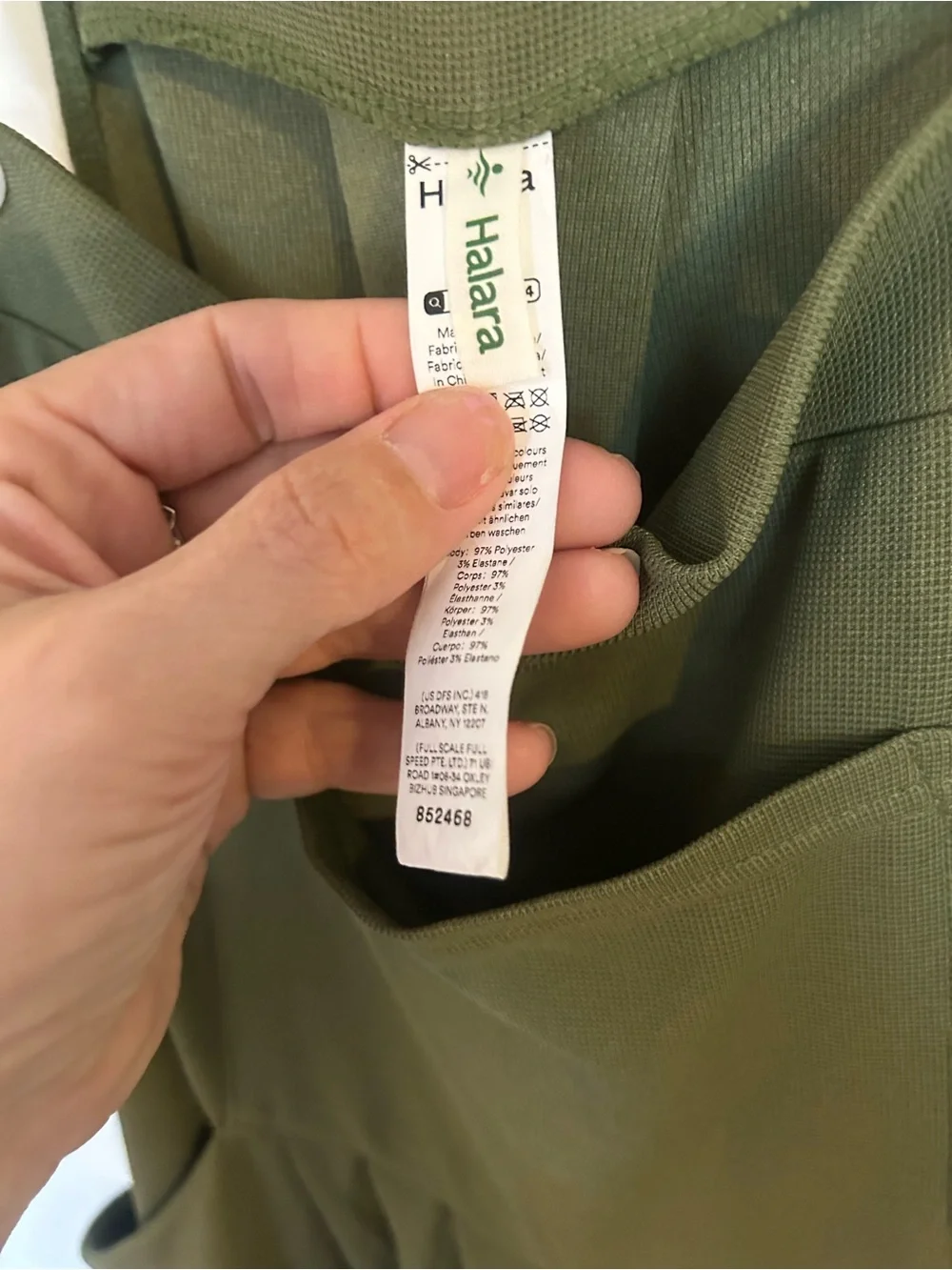 NWOT Halara Large Lodan Green Overall Wide leg Stretchy Comfort